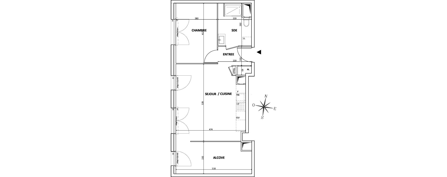 Appartement T2 de 56,05 m2 &agrave; Bondy Centre