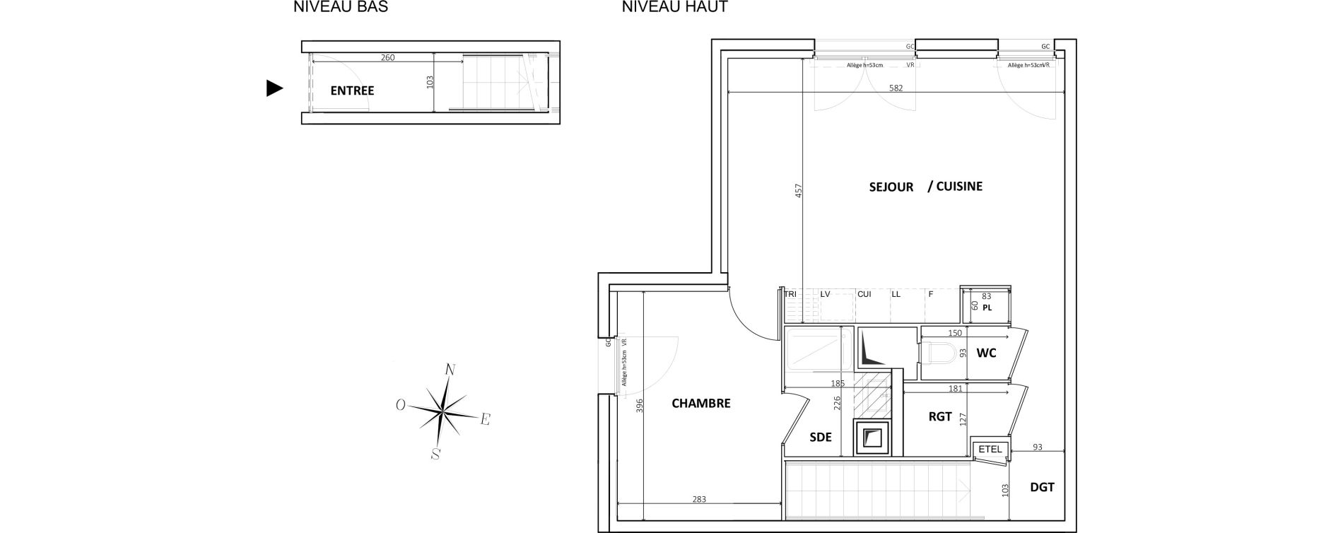 Appartement T2 de 50,62 m2 &agrave; Bondy Centre