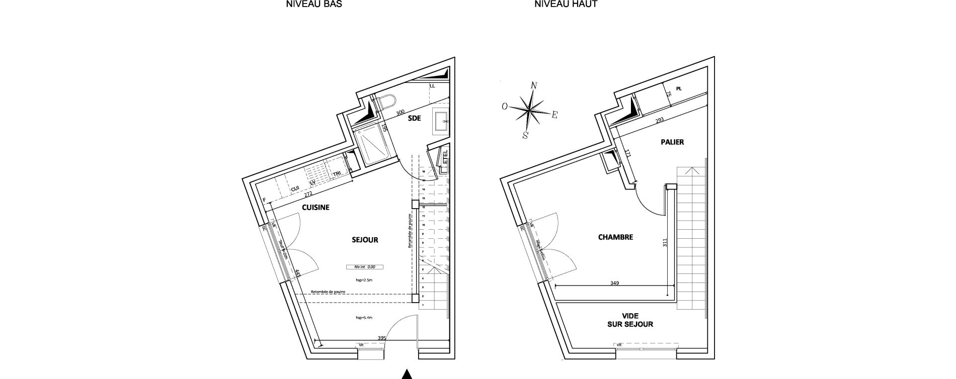 Duplex T2 de 50,12 m2 &agrave; Bondy Centre