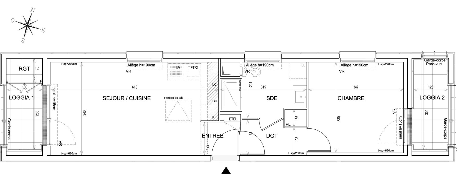Appartement T2 de 41,86 m2 &agrave; Bondy Centre