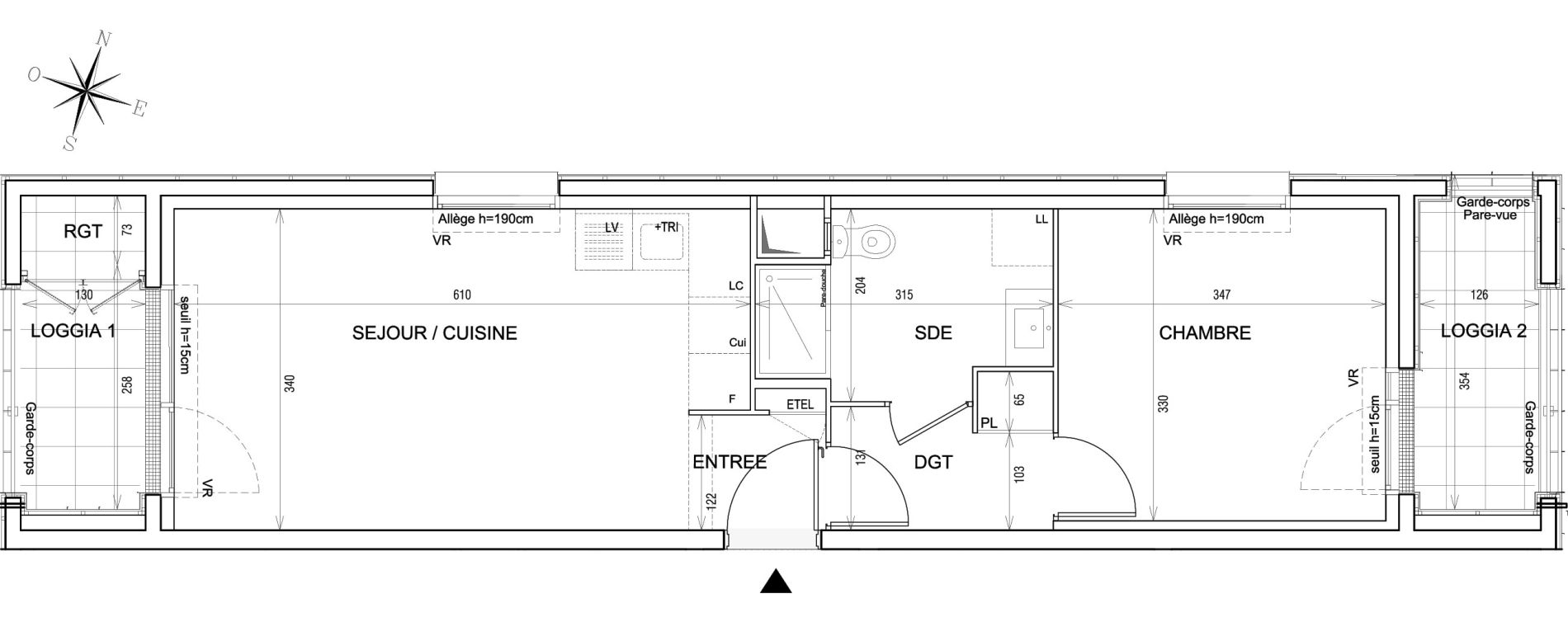 Appartement T2 de 41,86 m2 &agrave; Bondy Centre