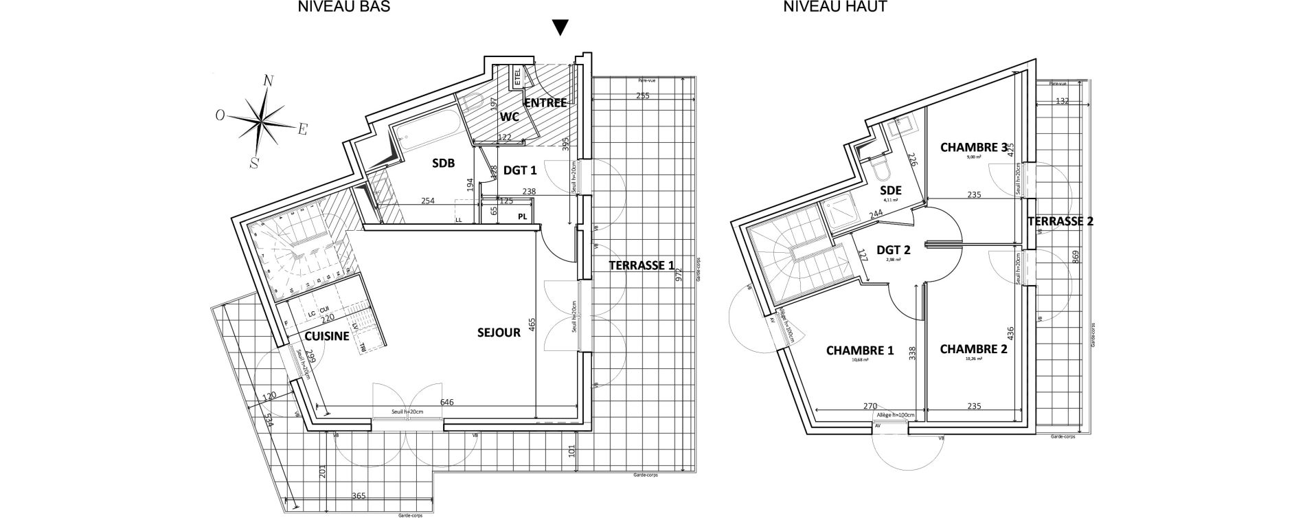Duplex T4 de 84,96 m2 &agrave; Bondy Centre