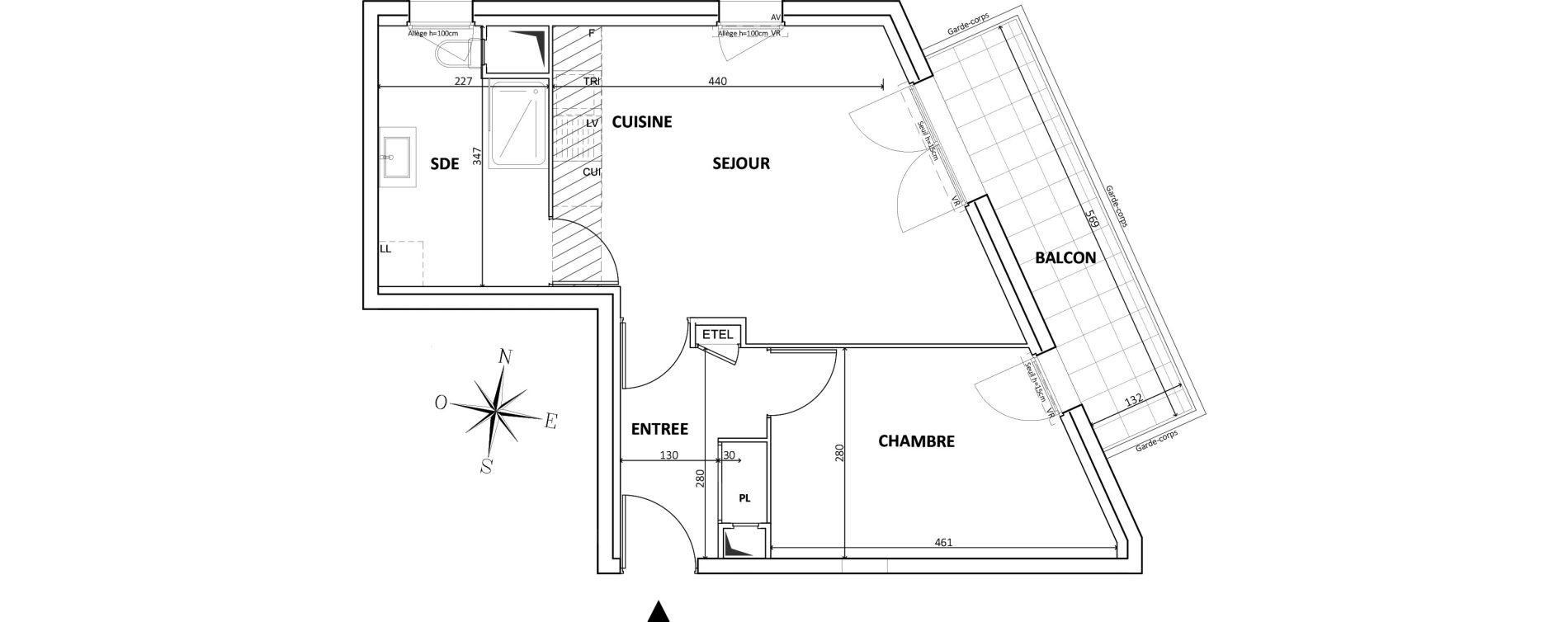 Appartement T2 de 45,67 m2 &agrave; Bondy Centre