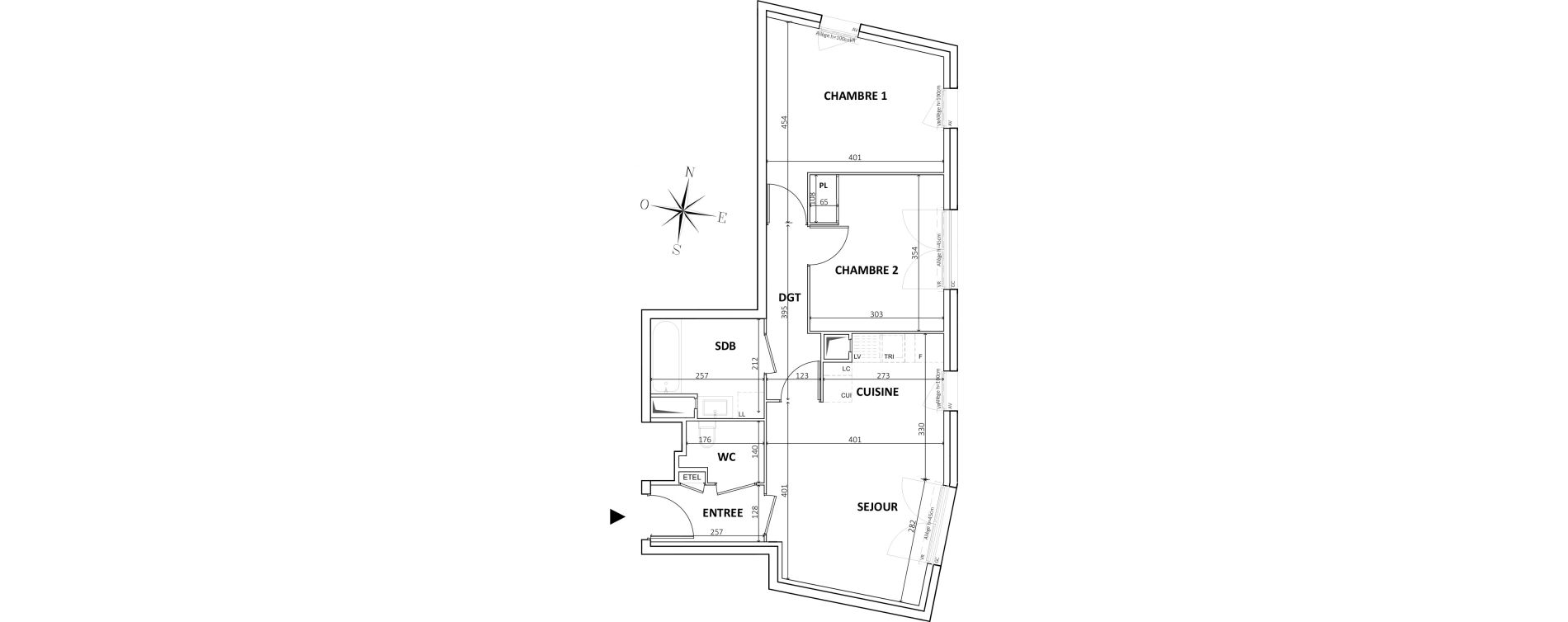 Appartement T3 de 59,19 m2 &agrave; Bondy Centre