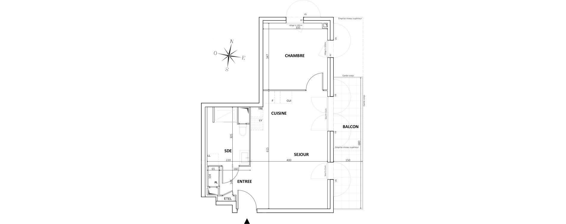 Appartement T2 de 45,55 m2 &agrave; Bondy Centre
