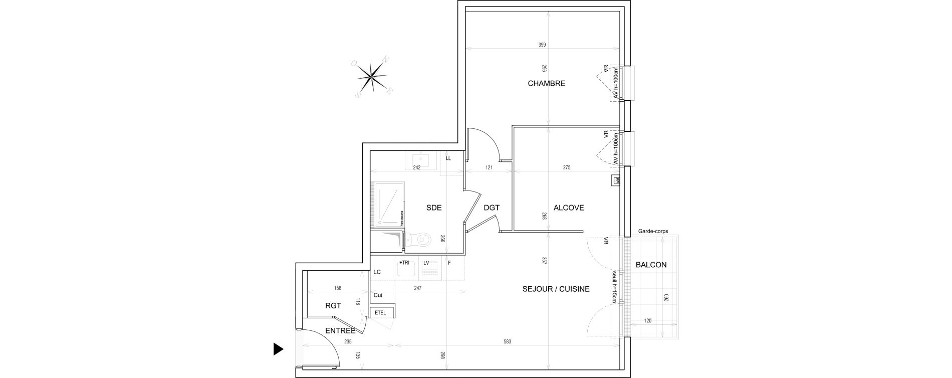 Appartement T2 de 53,91 m2 &agrave; Bondy Centre