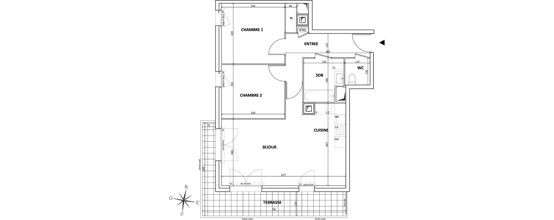 Appartement T3 de 64,45 m2 &agrave; Bondy Centre