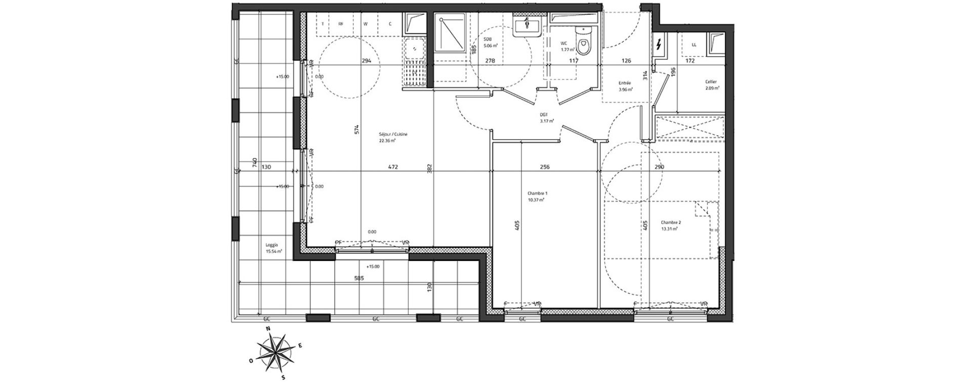 Appartement T3 de 62,87 m2 &agrave; Bondy Centre