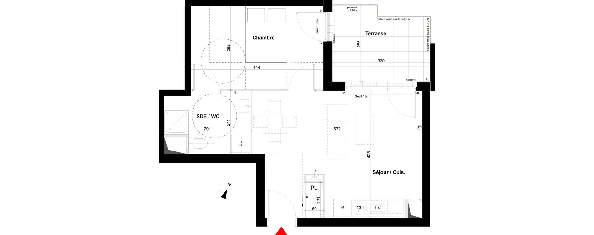 Appartement T2 de 40,90 m2 &agrave; Bondy Centre