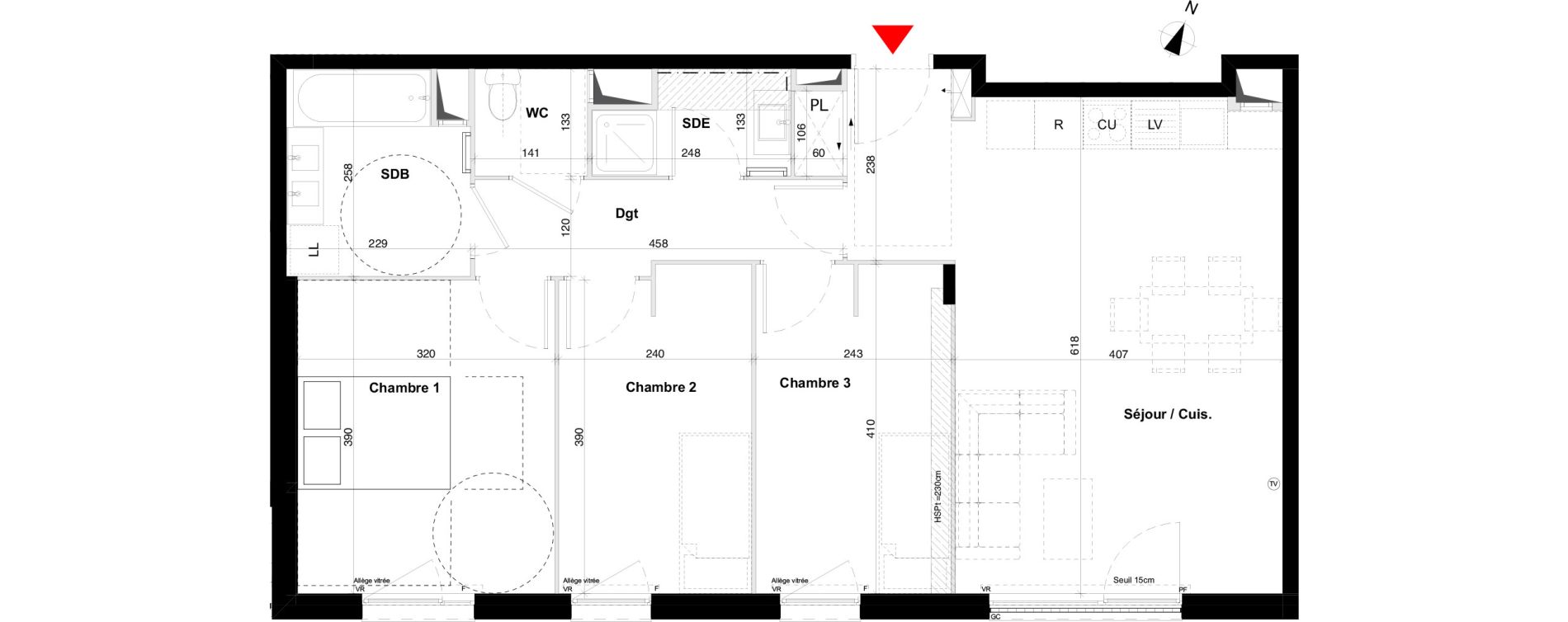 Appartement T4 de 76,07 m2 &agrave; Bondy Centre