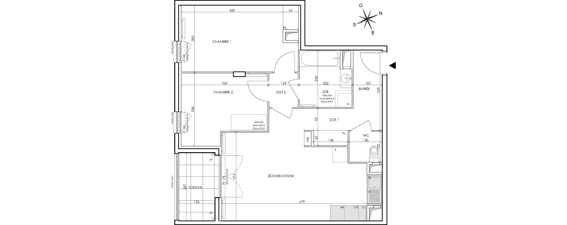 Appartement T3 de 62,14 m2 &agrave; Bondy Centre