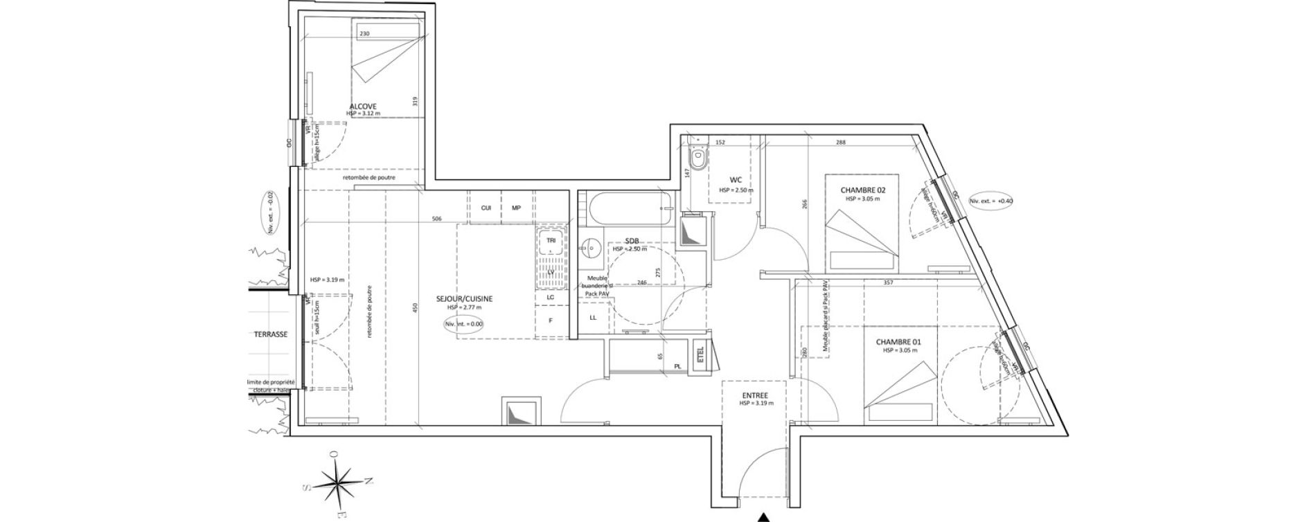 Appartement T3 de 69,89 m2 &agrave; Bondy Centre