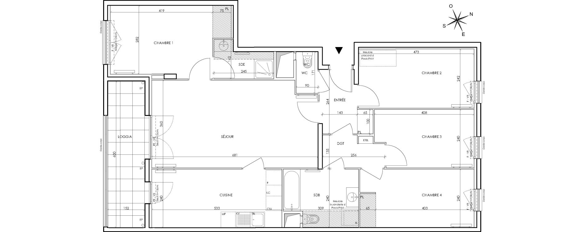 Appartement T5 de 100,98 m2 &agrave; Bondy Centre