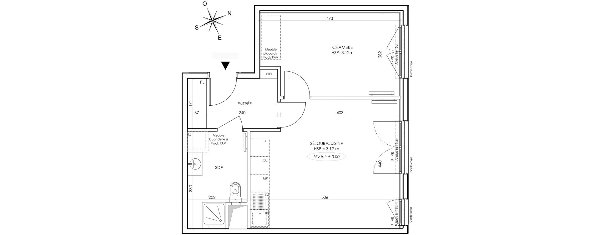 Appartement T2 de 44,82 m2 &agrave; Bondy Centre