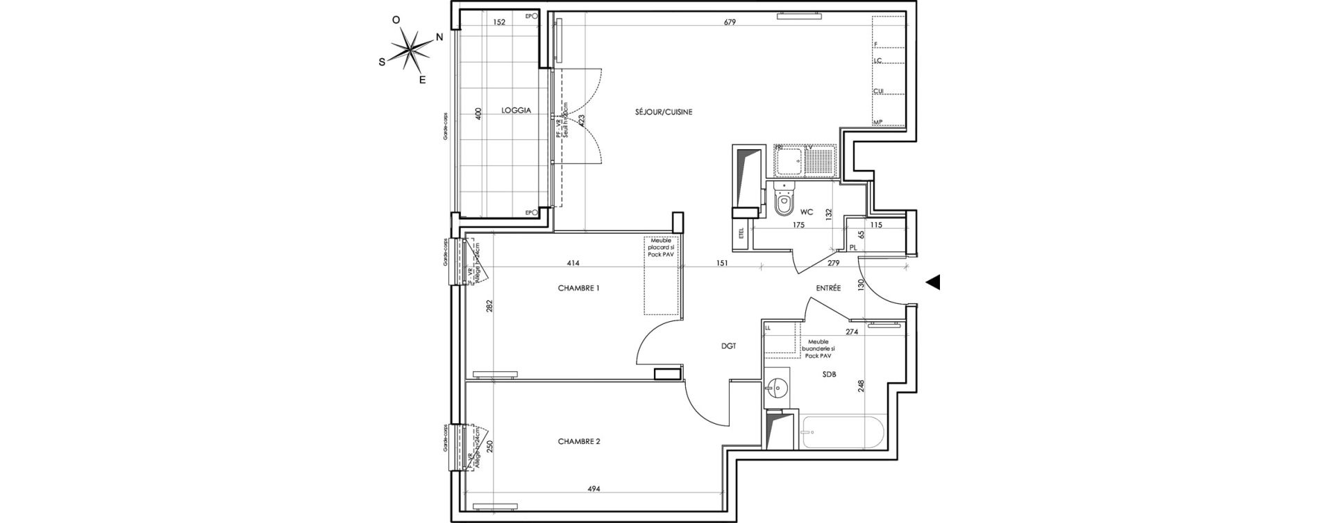Appartement T3 de 65,05 m2 &agrave; Bondy Centre