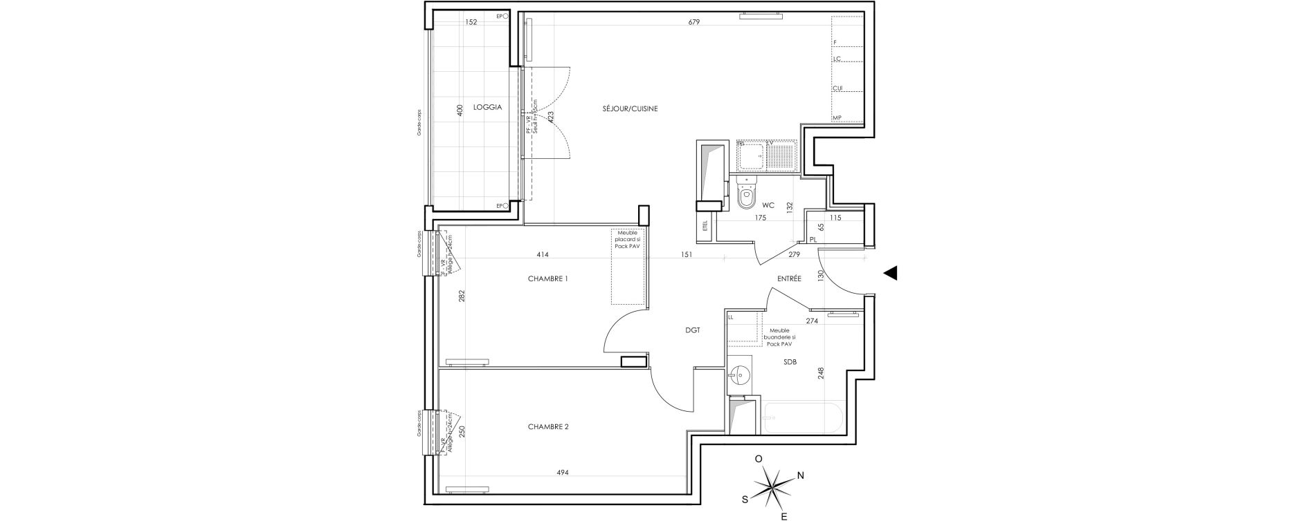 Appartement T3 de 65,05 m2 &agrave; Bondy Centre