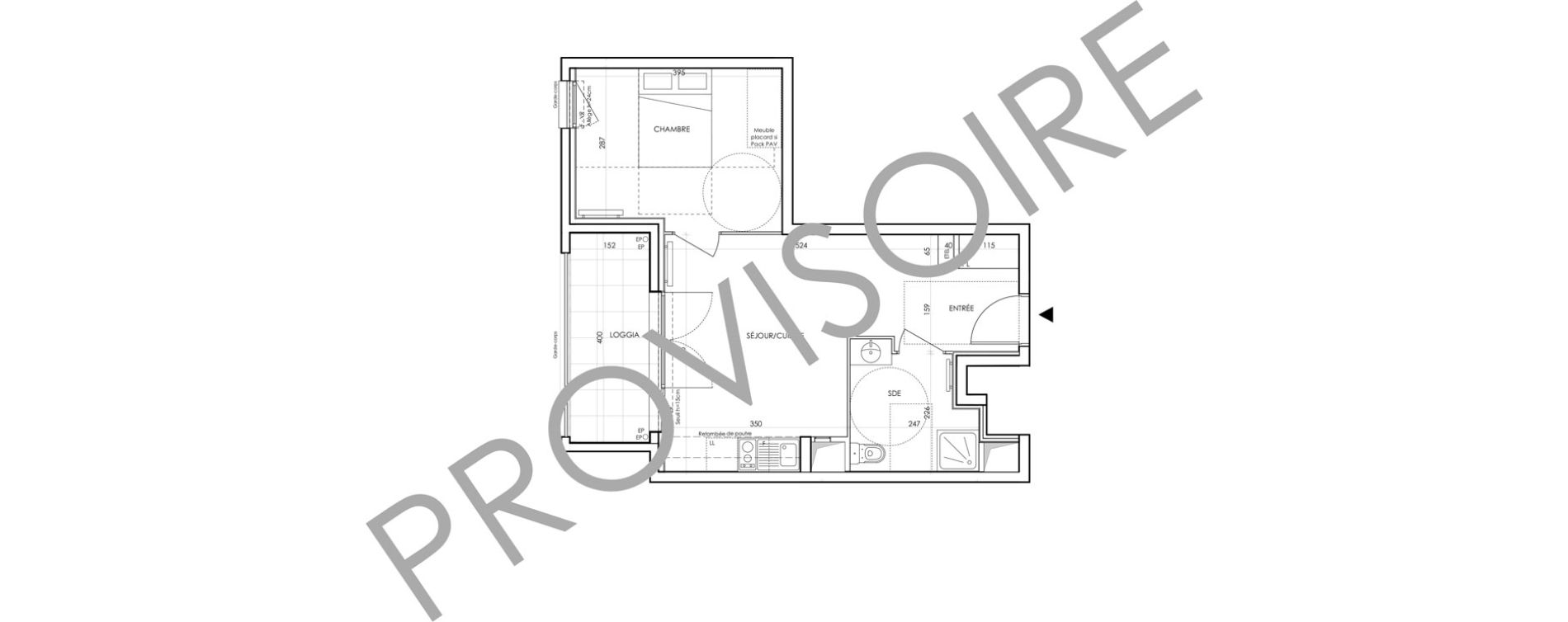 Appartement T2 de 39,34 m2 &agrave; Bondy Centre