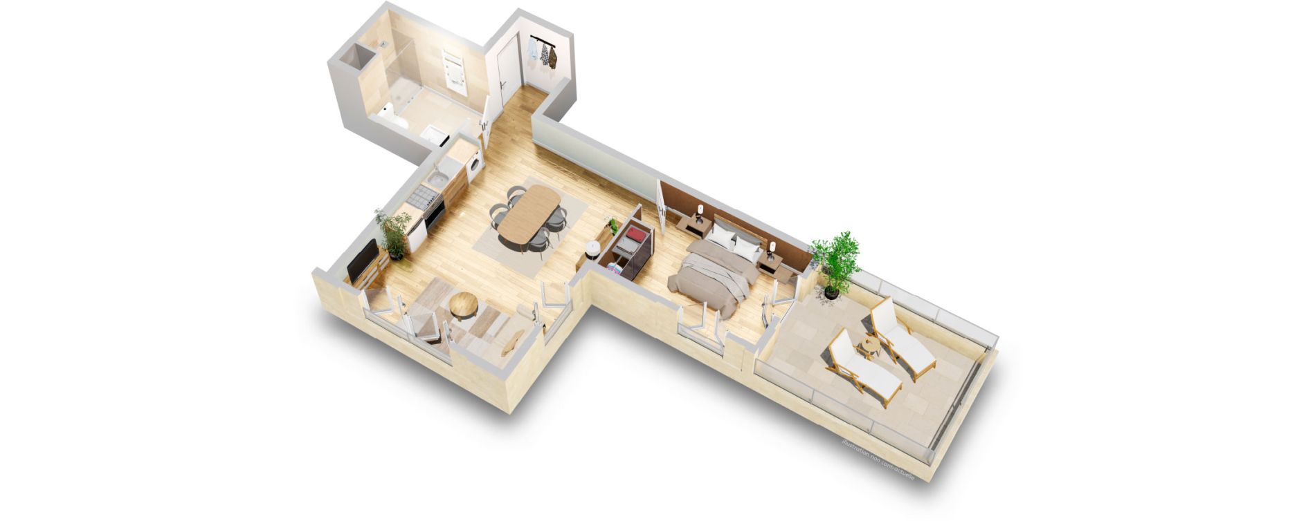 Appartement T2 de 47,11 m2 &agrave; Bondy Centre