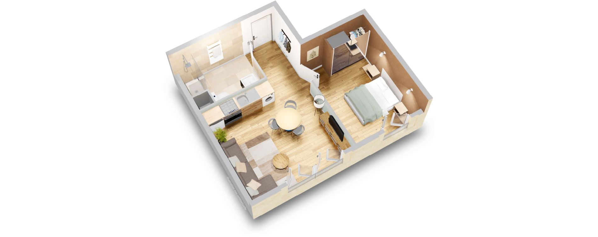 Appartement T2 de 38,09 m2 &agrave; Bondy Centre