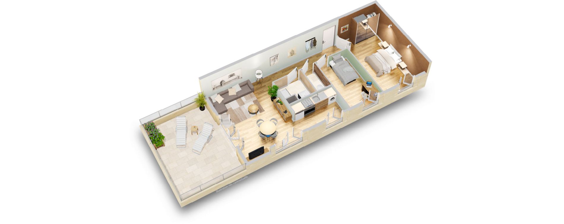 Appartement T3 de 62,38 m2 &agrave; Bondy Centre