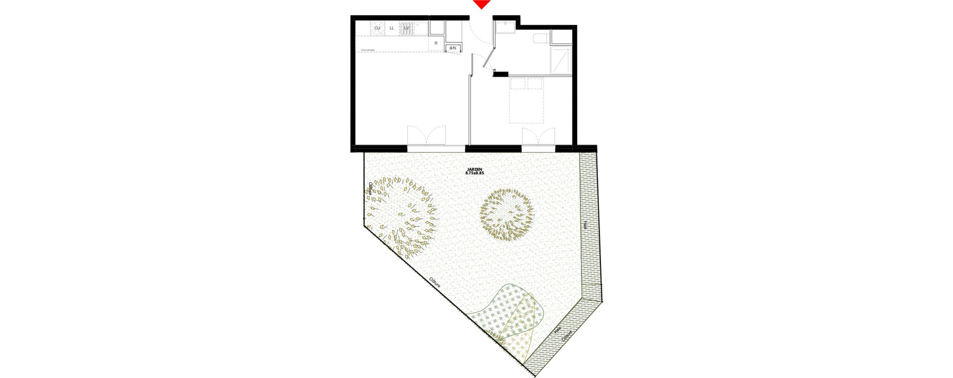 Appartement T2 de 43,14 m2 &agrave; Bondy Le moulin-&agrave;-vent