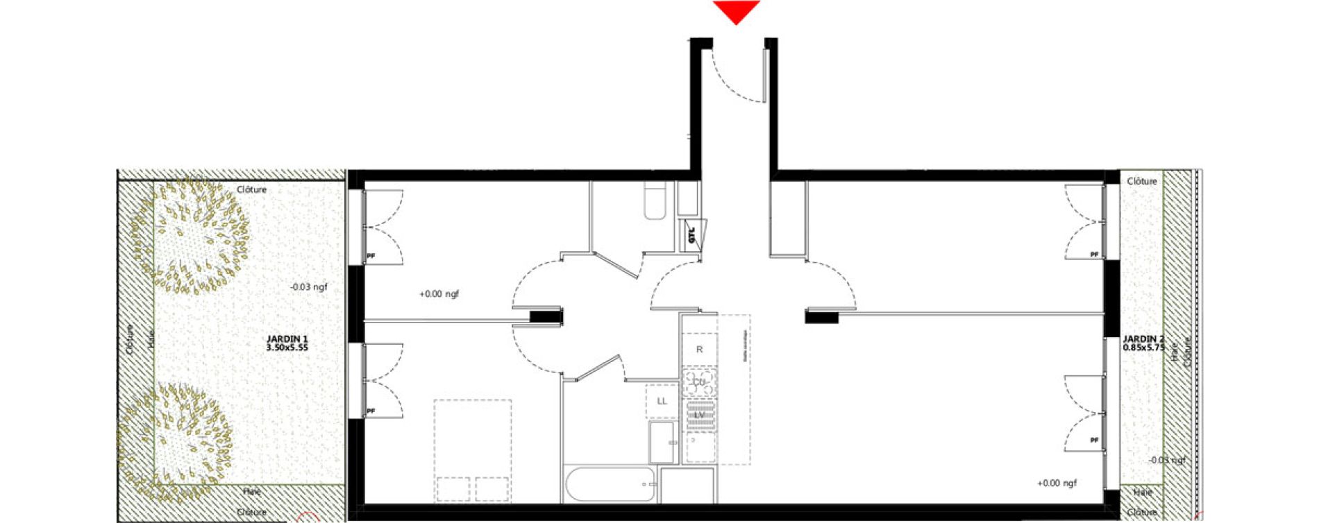 Appartement T4 de 79,61 m2 &agrave; Bondy Le moulin-&agrave;-vent