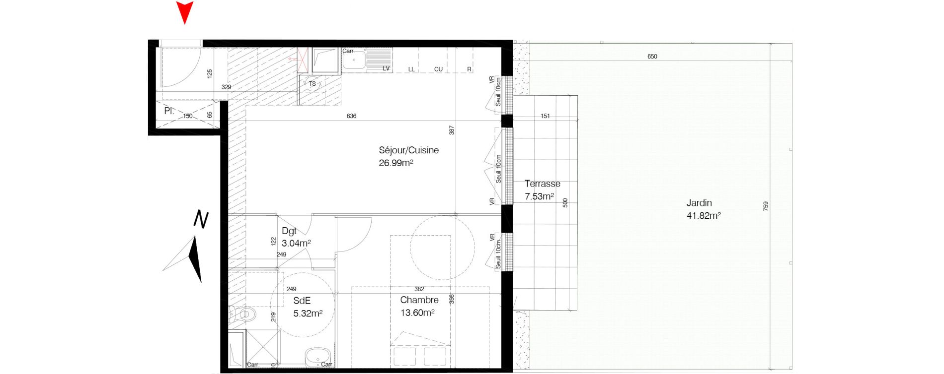 Appartement T2 de 48,95 m2 &agrave; Bondy Centre