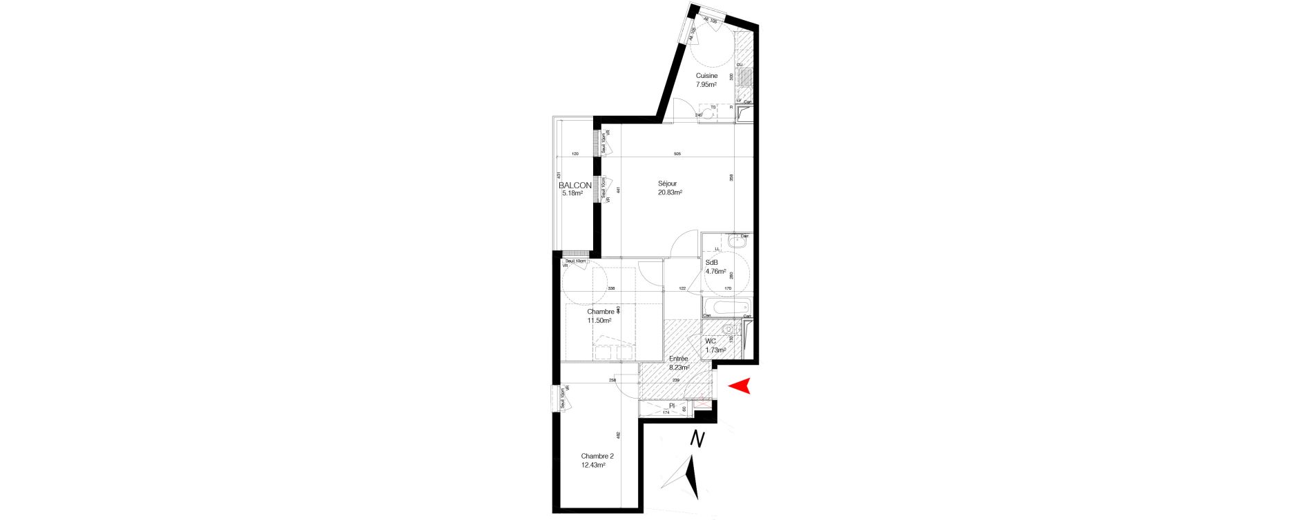 Appartement T3 de 67,43 m2 &agrave; Bondy Centre