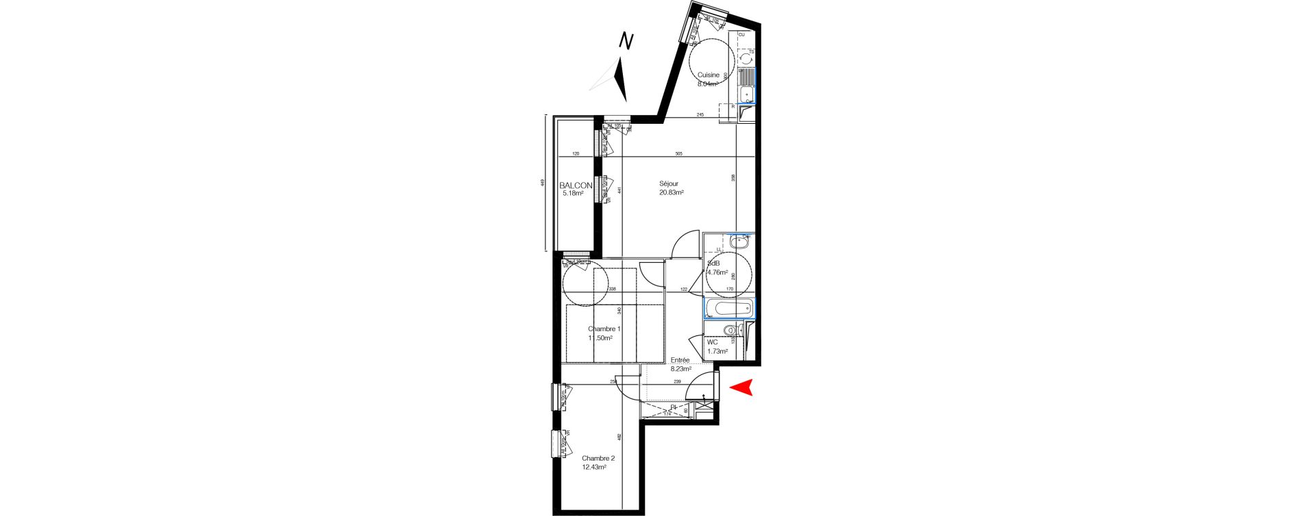 Appartement T3 de 67,52 m2 &agrave; Bondy Centre