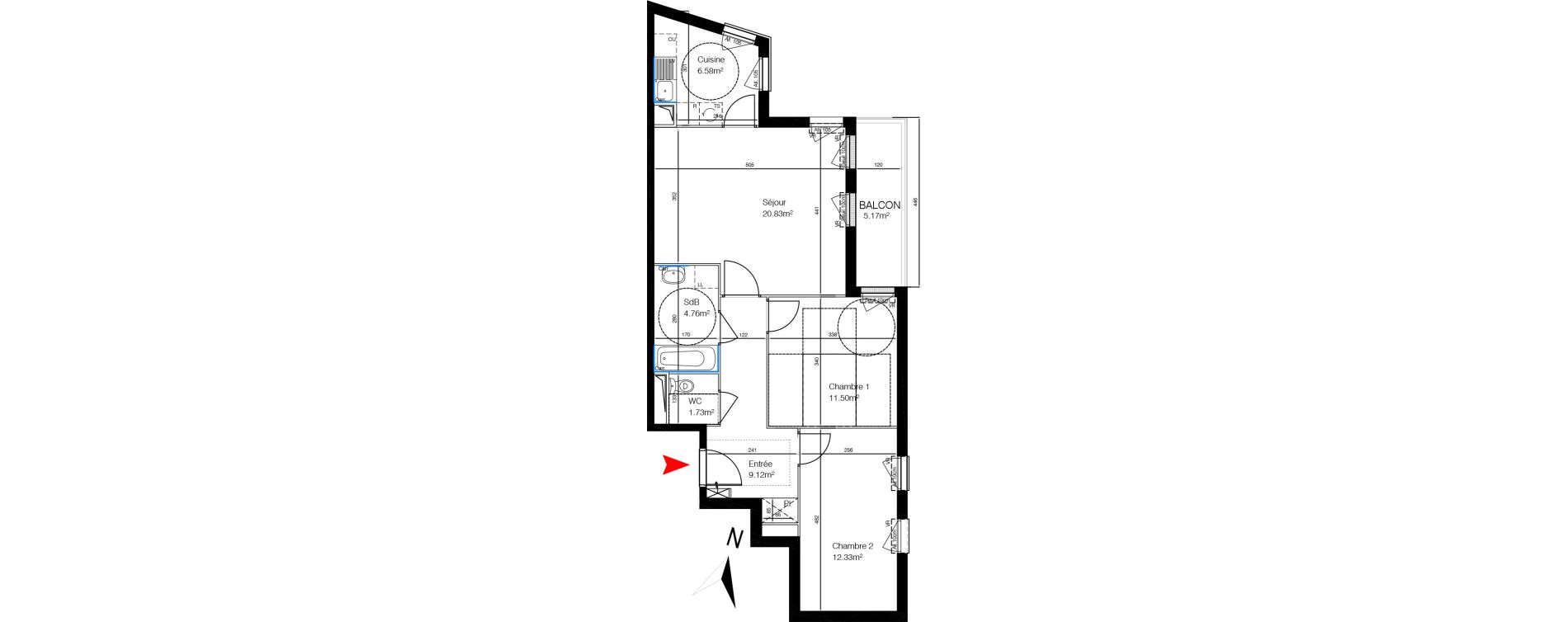 Appartement T3 de 66,85 m2 &agrave; Bondy Centre