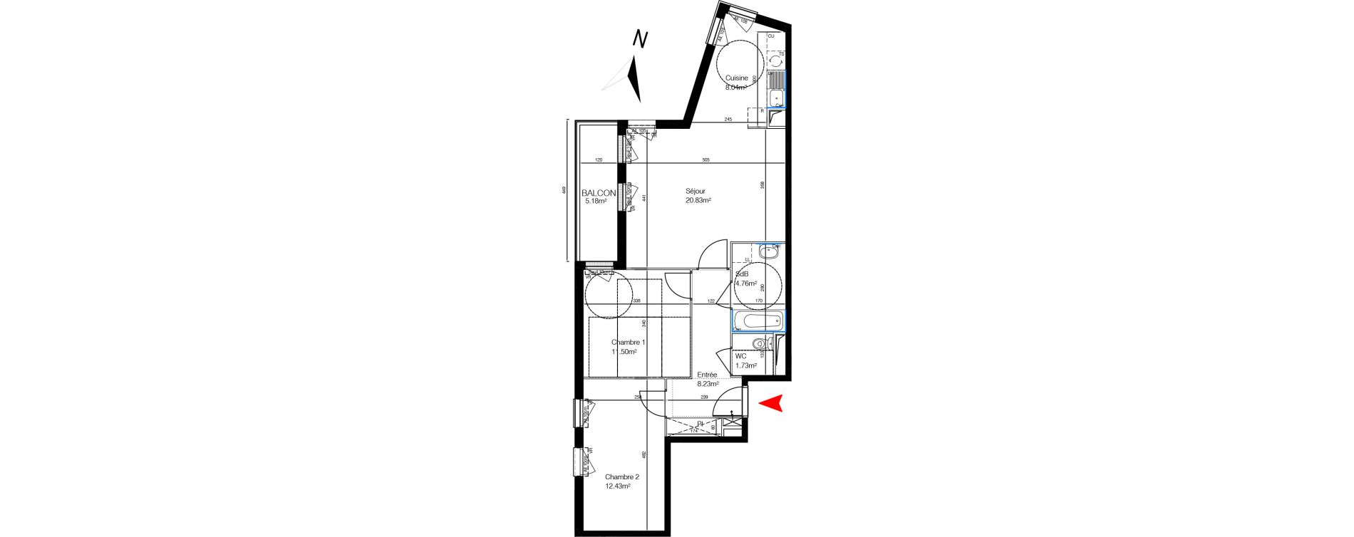 Appartement T3 de 67,52 m2 &agrave; Bondy Centre