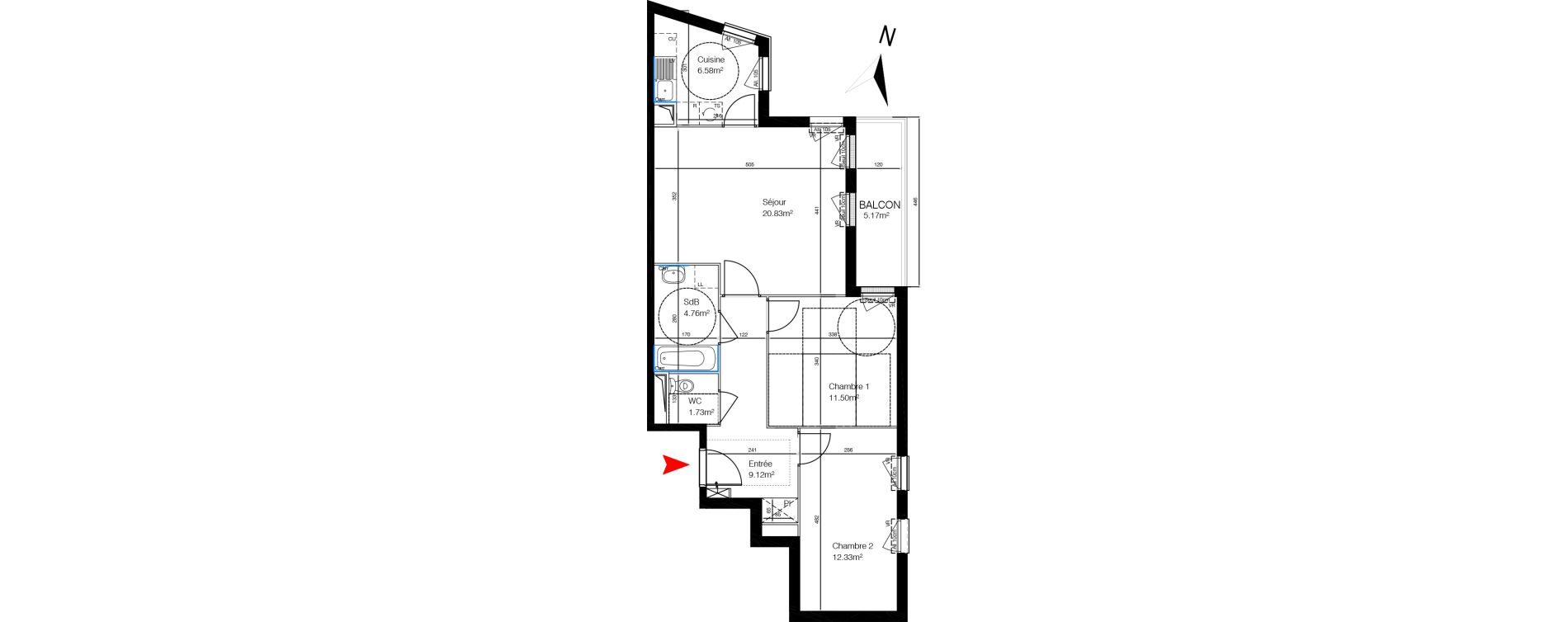Appartement T3 de 66,85 m2 &agrave; Bondy Centre