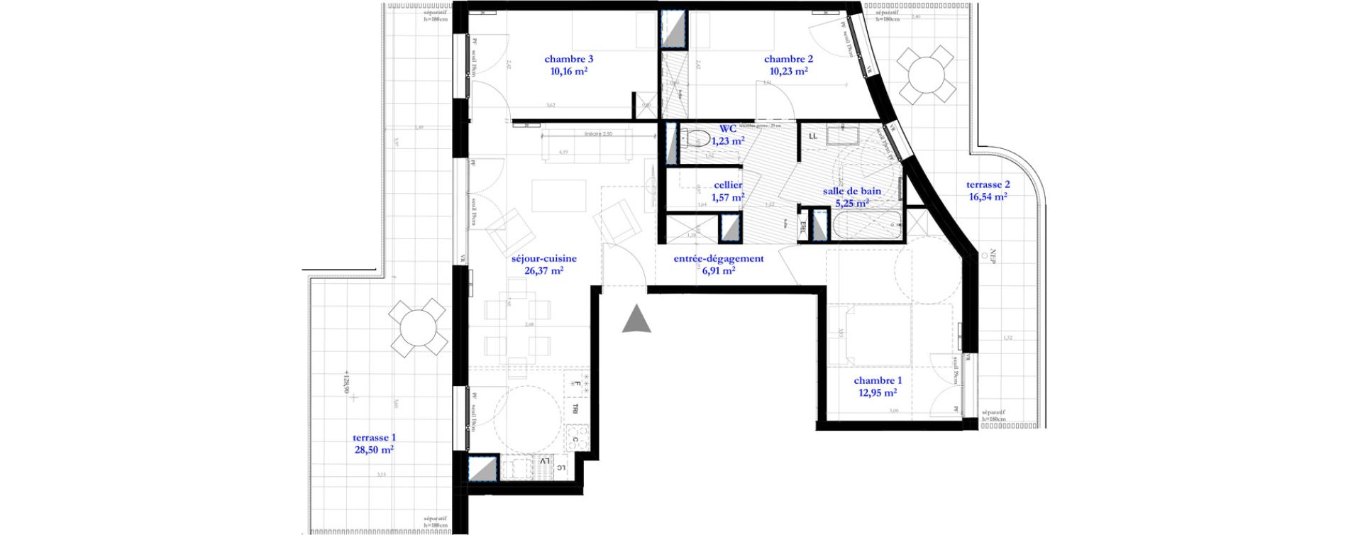 Appartement T4 de 74,63 m2 &agrave; Clichy-Sous-Bois La dhuys