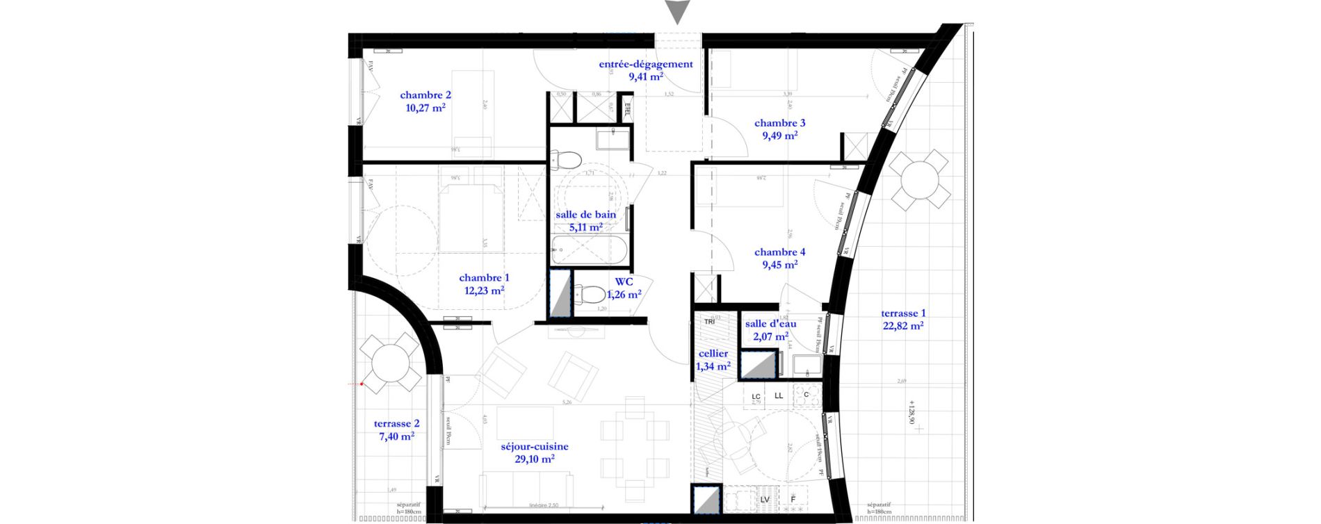 Appartement T5 de 89,73 m2 &agrave; Clichy-Sous-Bois La dhuys