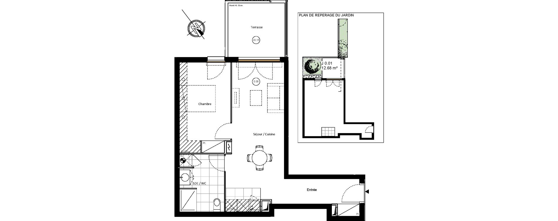 Appartement T2 de 48,45 m2 &agrave; Clichy-Sous-Bois Centre