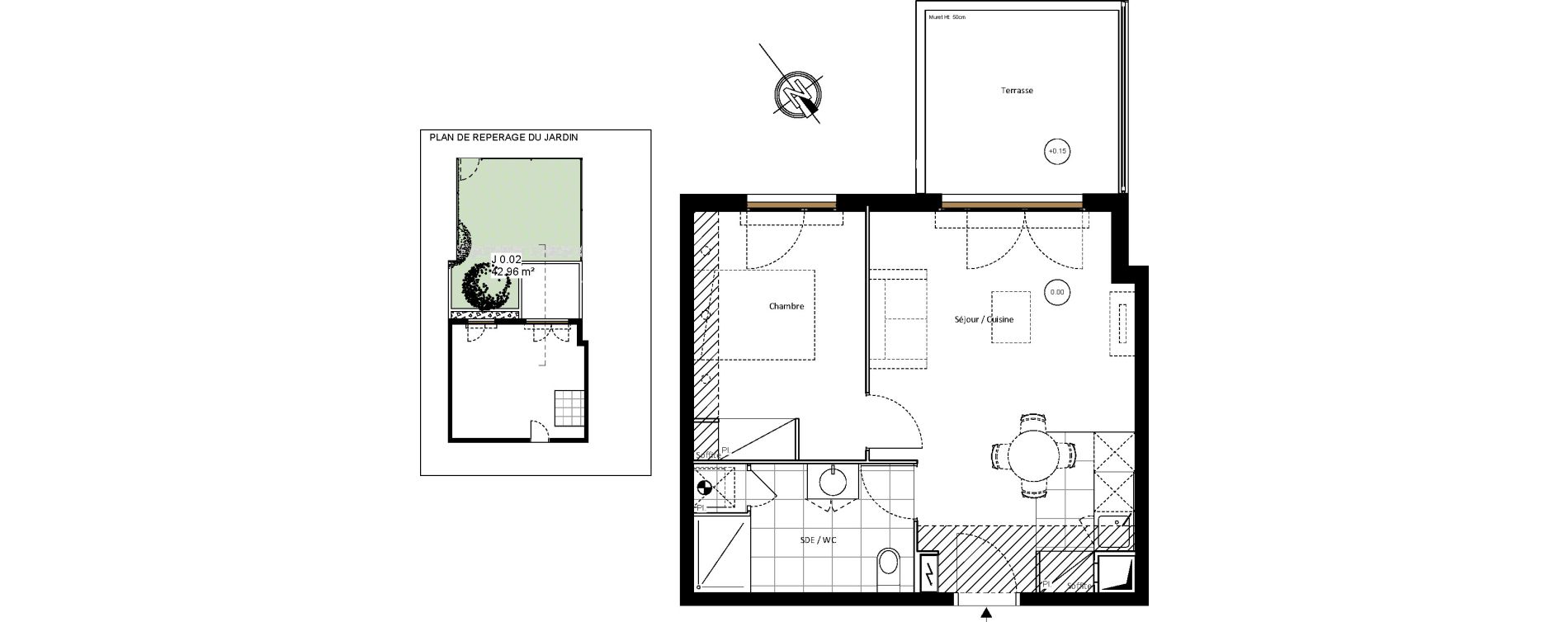 Appartement T2 de 39,69 m2 &agrave; Clichy-Sous-Bois Centre