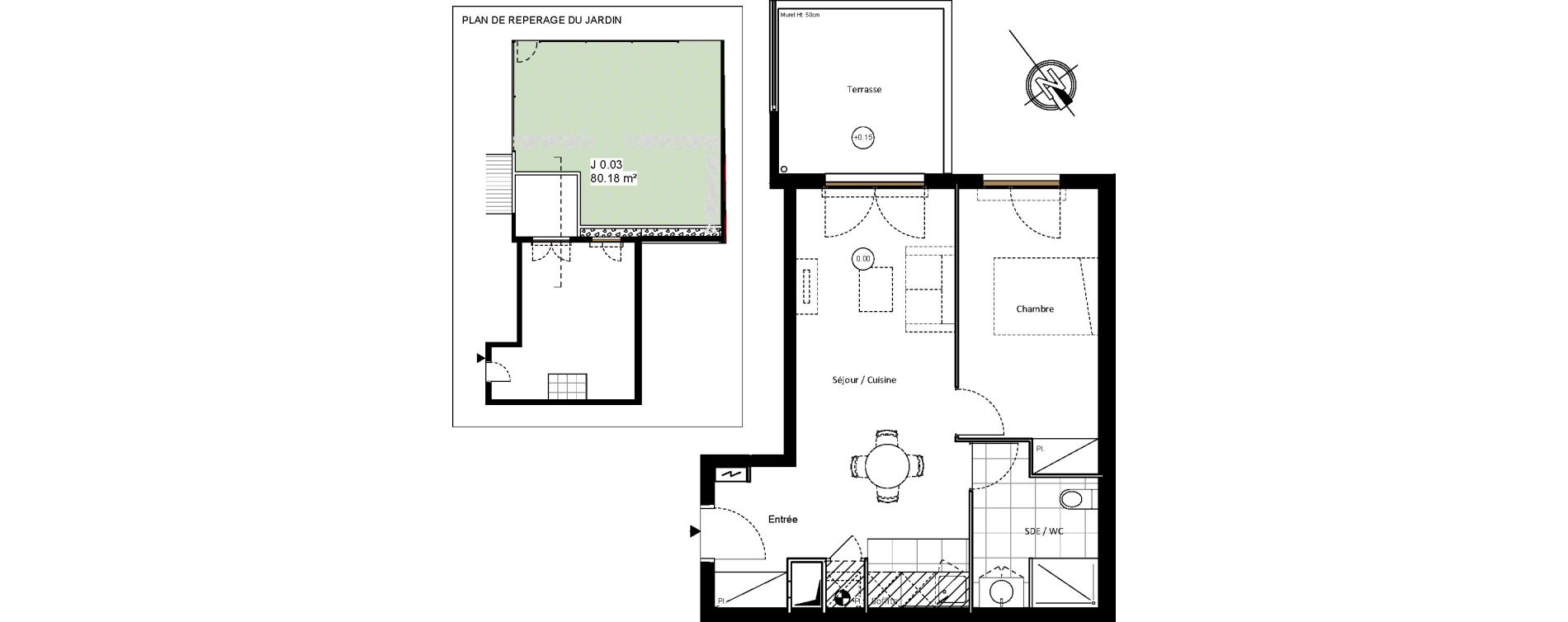 Appartement T2 de 44,31 m2 à Clichy-Sous-Bois Centre