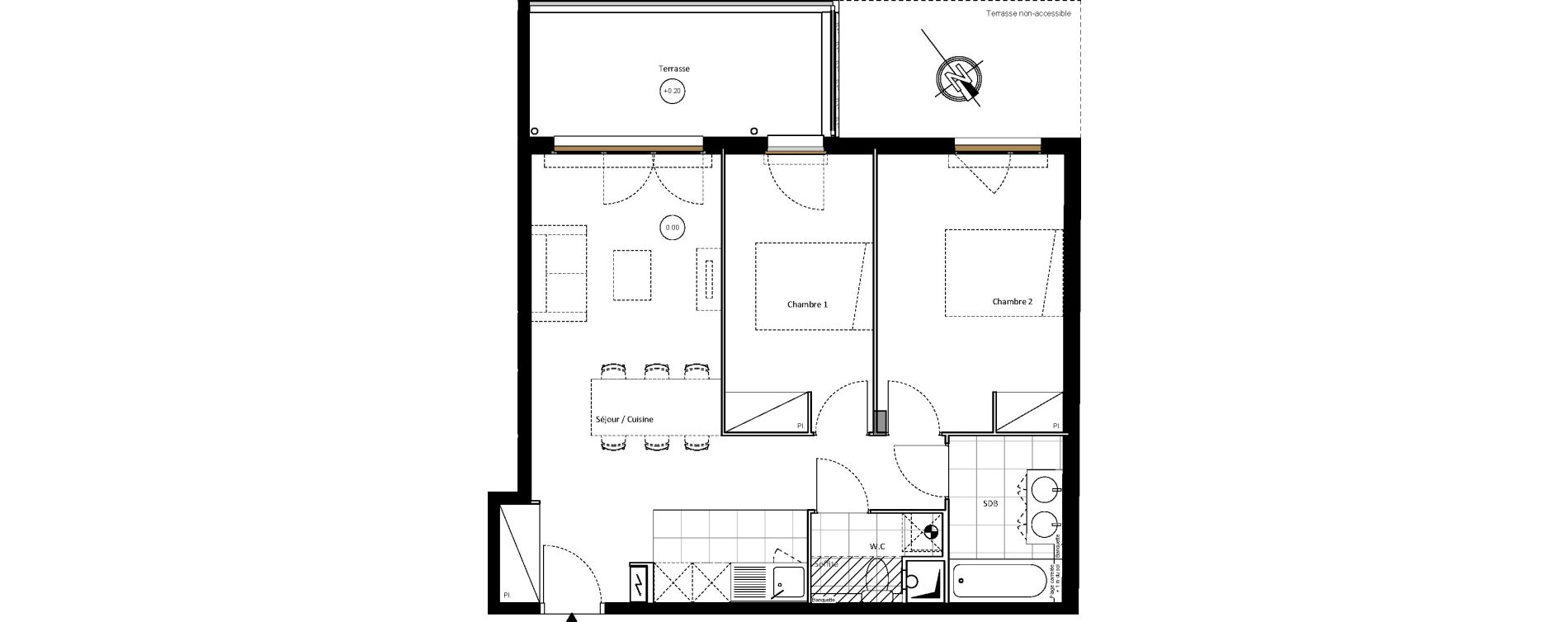 Appartement T3 de 61,17 m2 &agrave; Clichy-Sous-Bois Centre