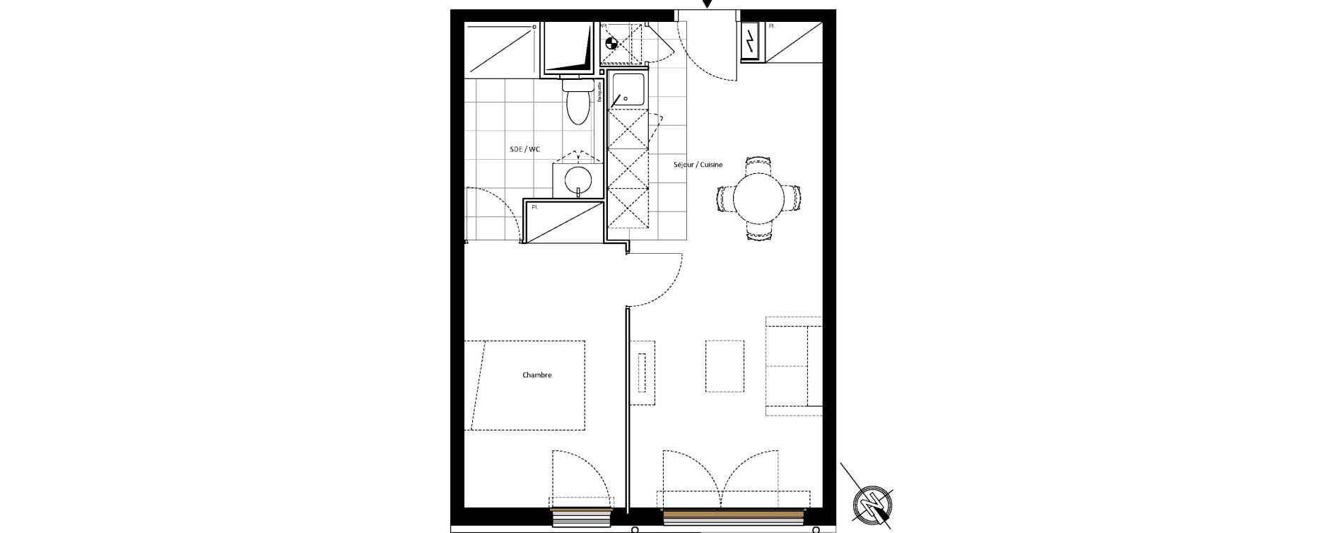 Appartement T2 de 41,57 m2 &agrave; Clichy-Sous-Bois Centre