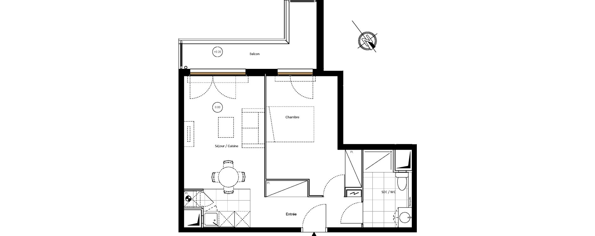 Appartement T2 de 43,82 m2 &agrave; Clichy-Sous-Bois Centre