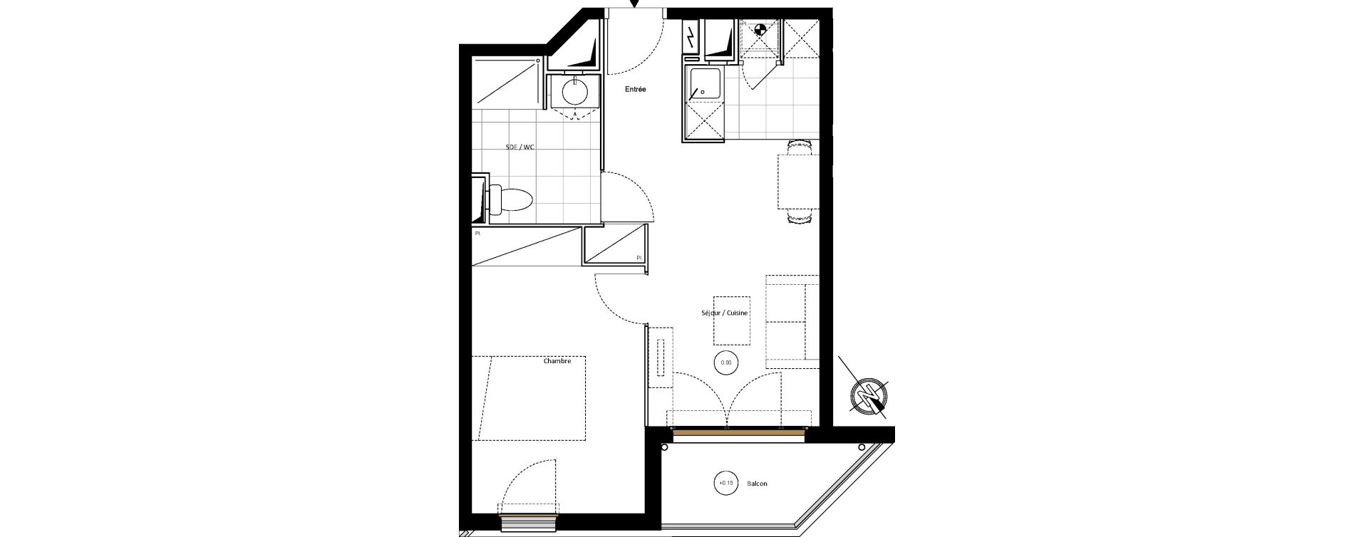 Appartement T2 de 40,42 m2 &agrave; Clichy-Sous-Bois Centre