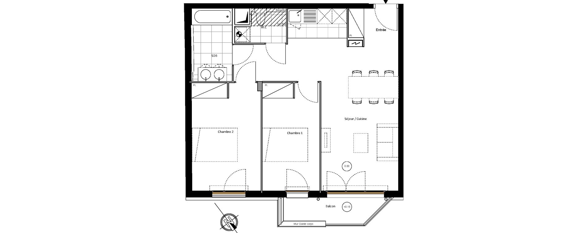 Appartement T3 de 64,13 m2 &agrave; Clichy-Sous-Bois Centre