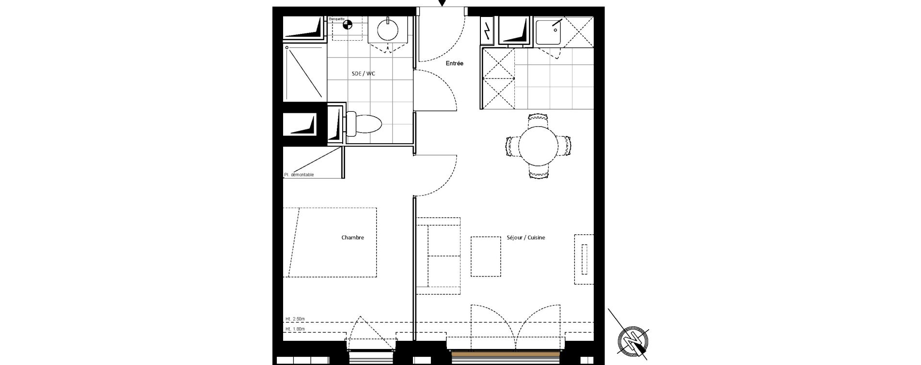 Appartement T2 de 38,90 m2 &agrave; Clichy-Sous-Bois Centre
