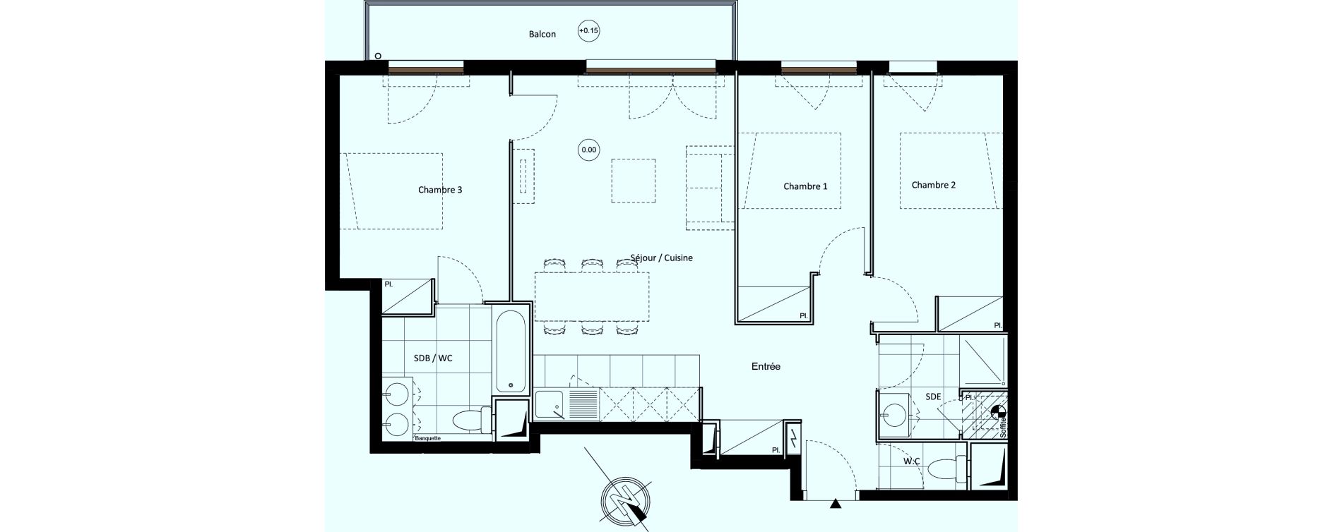 Appartement T4 de 80,47 m2 &agrave; Clichy-Sous-Bois Centre