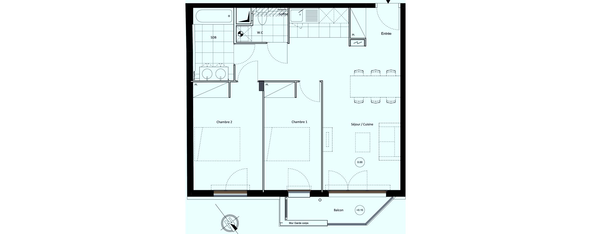 Appartement T3 de 64,16 m2 à Clichy-Sous-Bois Centre