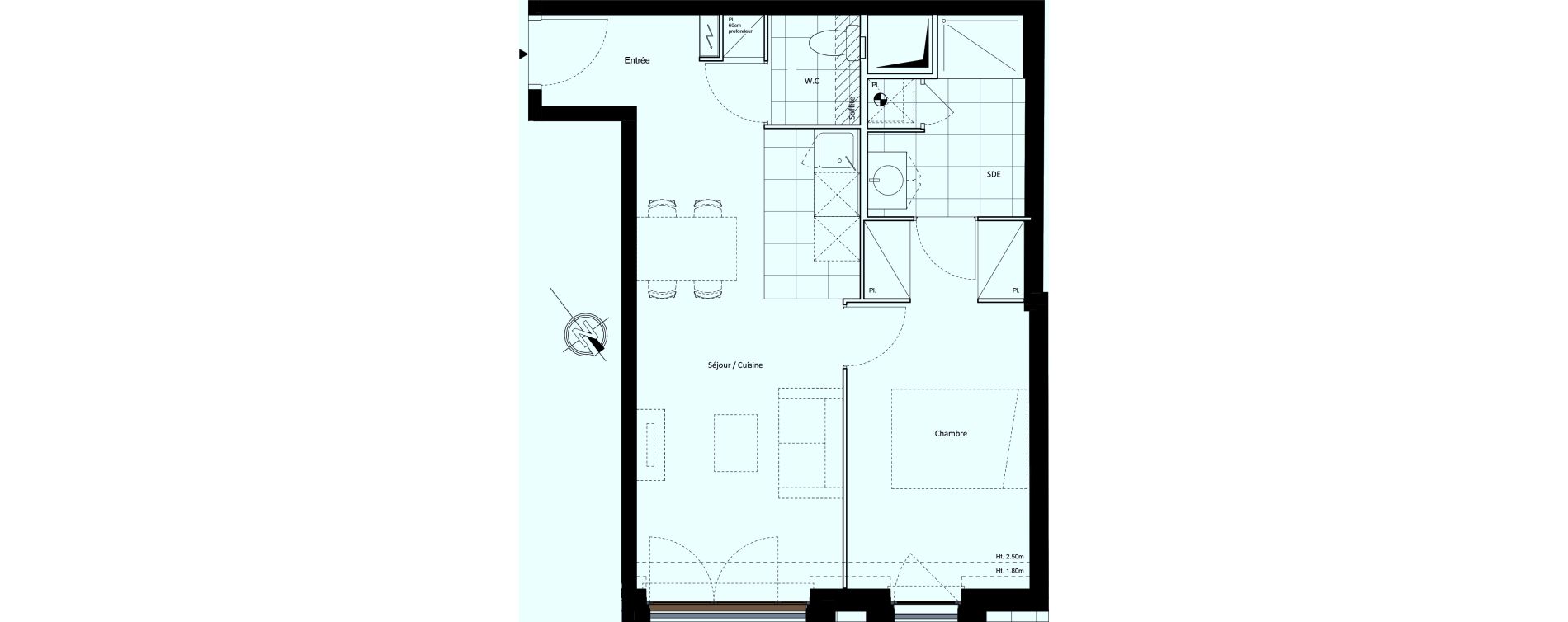 Appartement T2 de 45,04 m2 &agrave; Clichy-Sous-Bois Centre