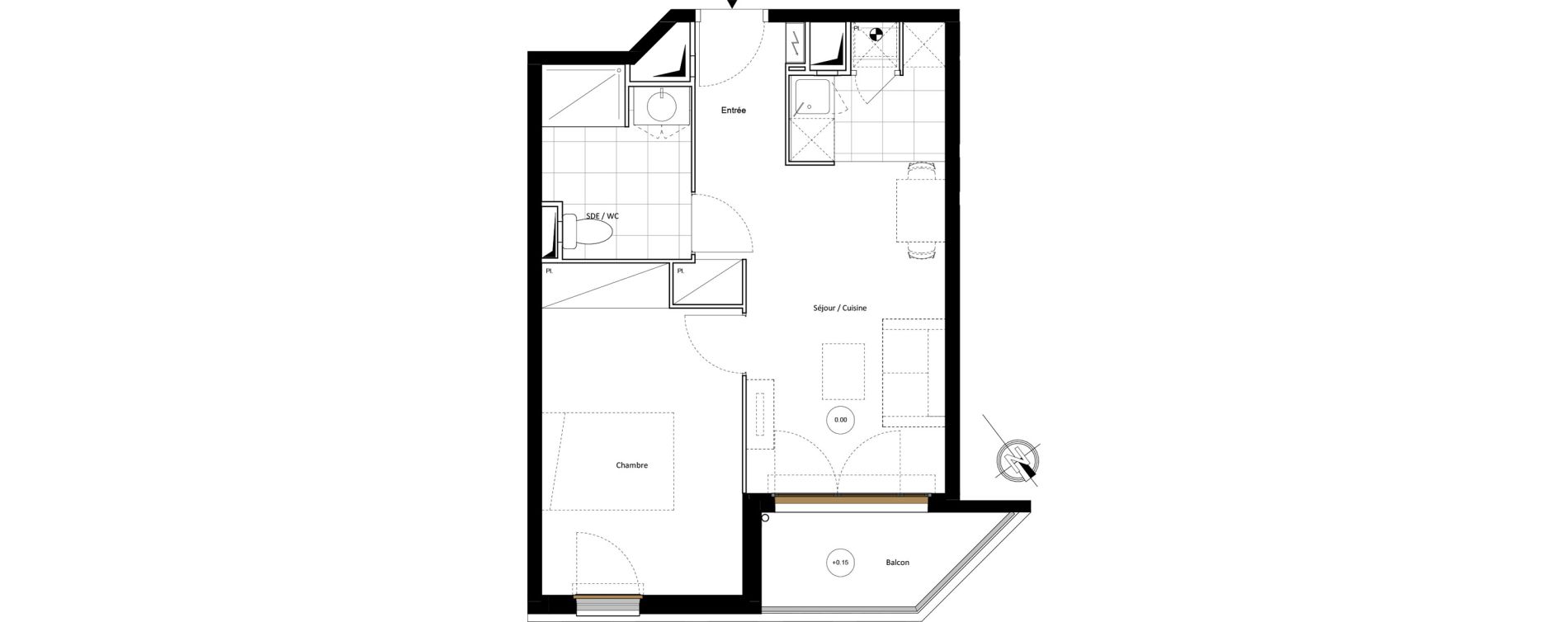 Appartement T2 de 40,40 m2 &agrave; Clichy-Sous-Bois Centre