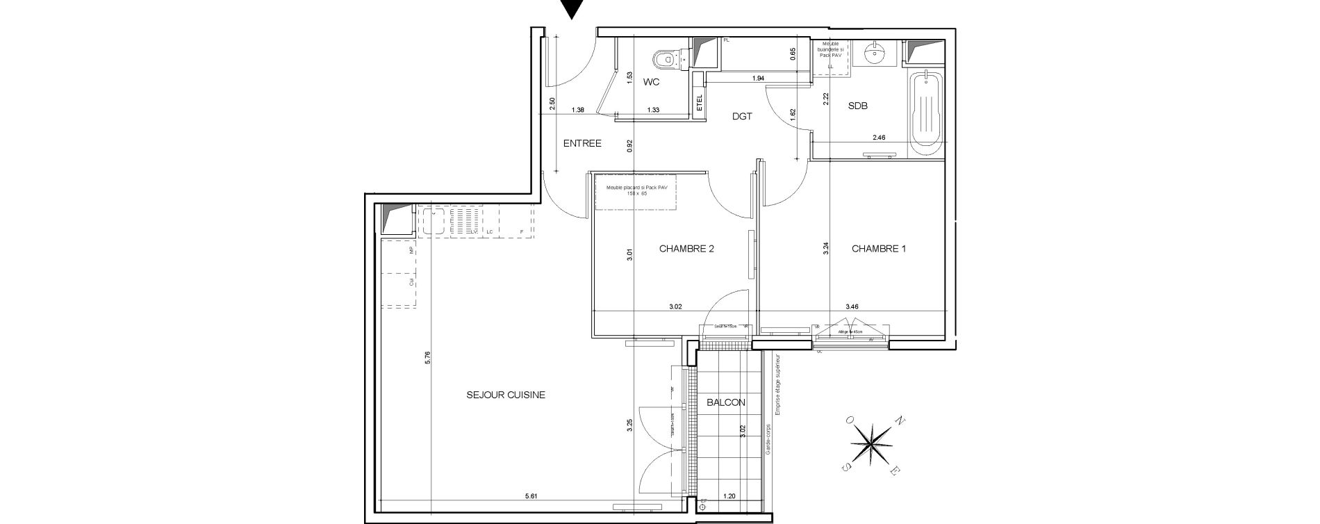 Appartement T3 de 65,03 m2 &agrave; Drancy Centre