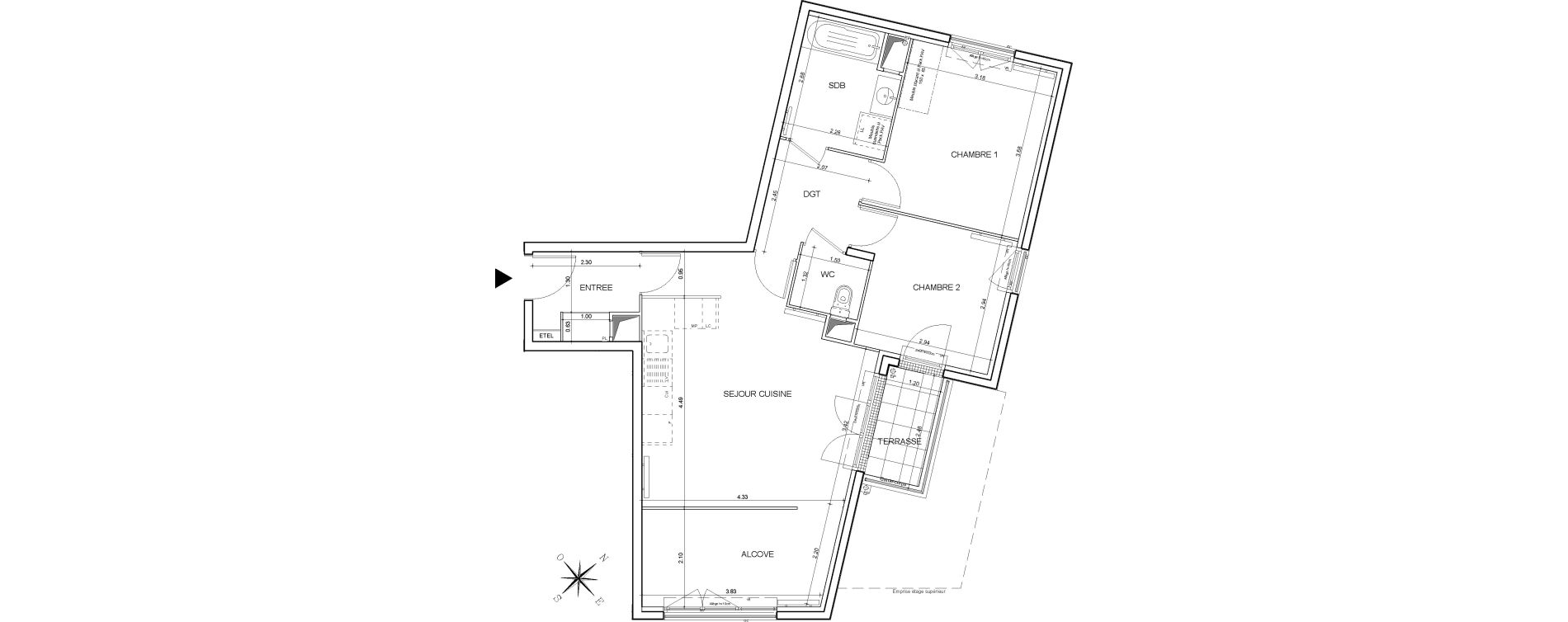 Appartement T3 de 69,26 m2 &agrave; Drancy Centre