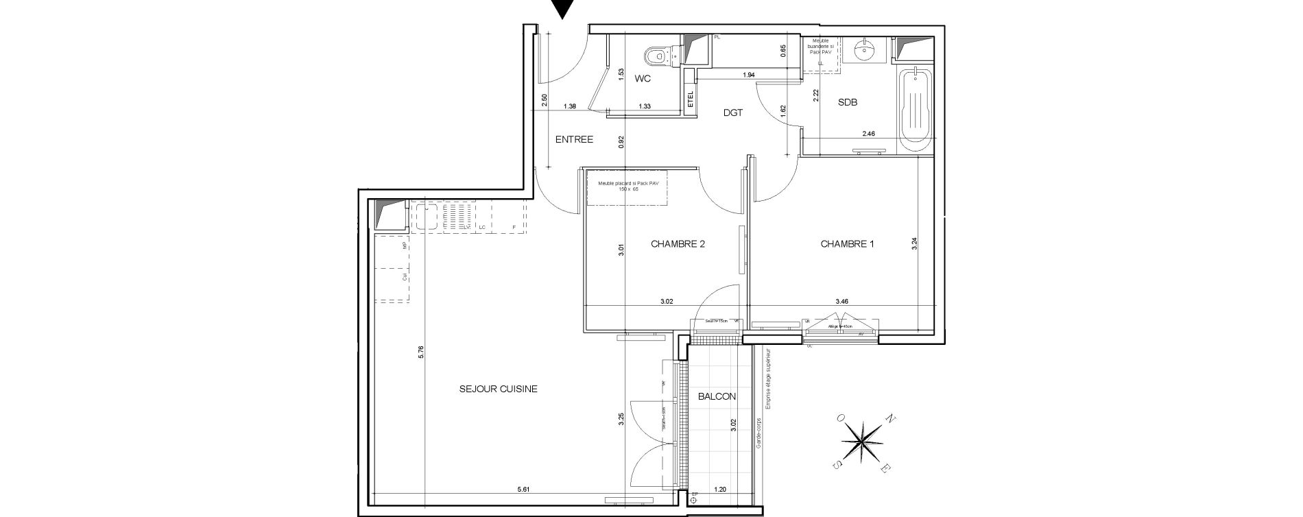 Appartement T3 de 65,03 m2 &agrave; Drancy Centre